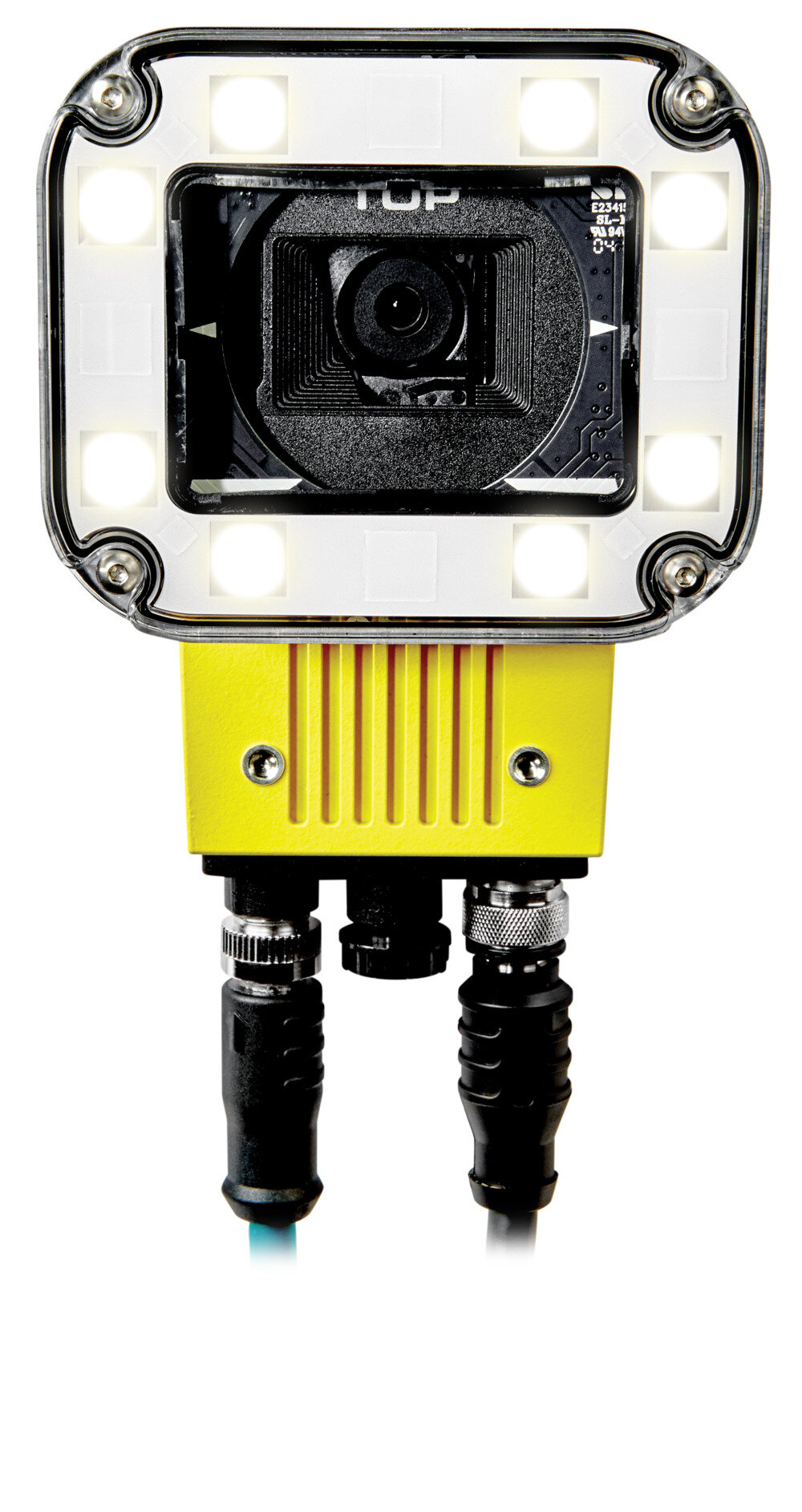 Cognex In-Sight D900 整合環形光源與自動對焦鏡頭正面