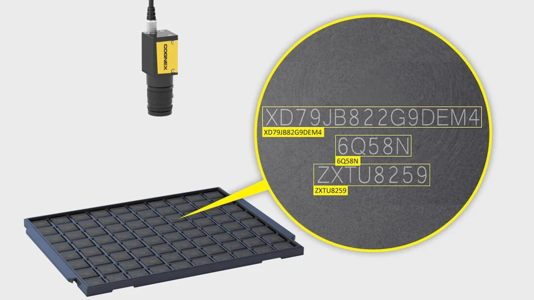 OCRMax 讀取 IC 載盤上的雷射蝕刻字元