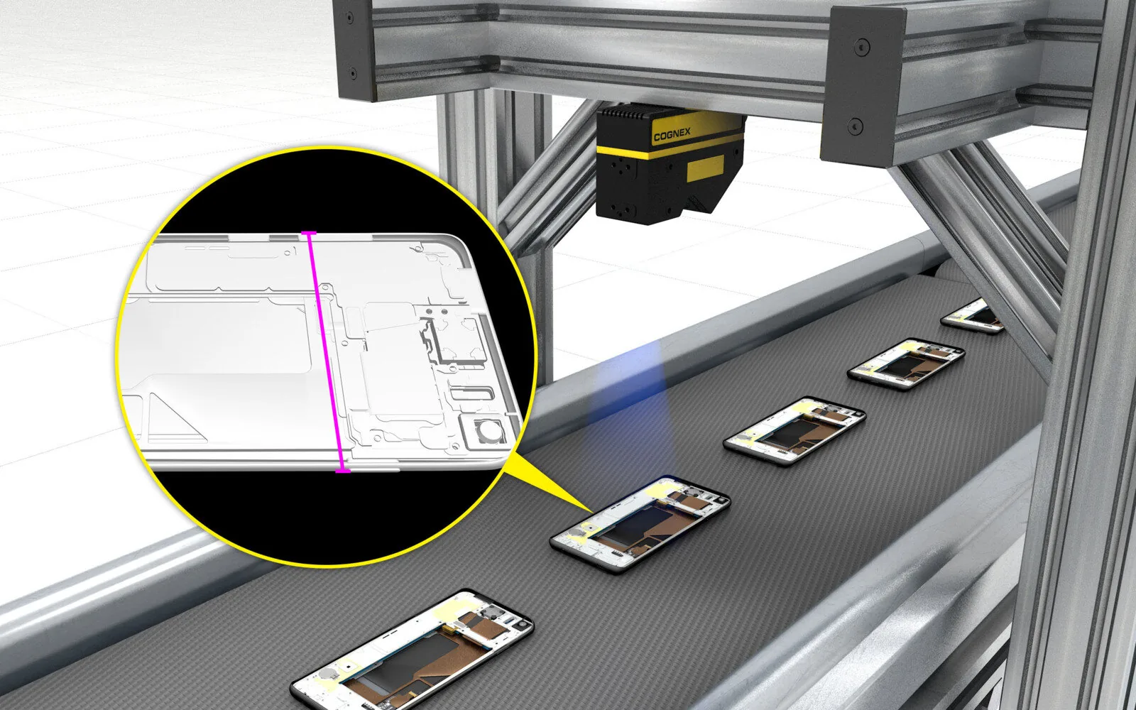 光電業 智慧手機 OLED 顯示模組 3D 量測 - Cognex In-Sight L68 案例