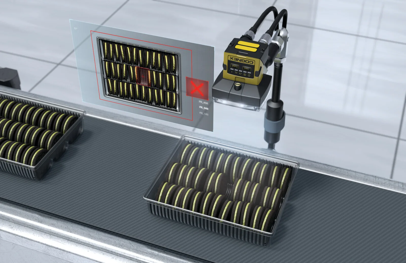Cognex In-Sight 2000 系列影像感測器 應用於電子製造 · 組裝有無檢知