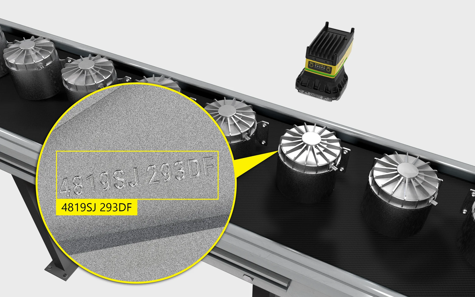 Cognex In-Sight D900 一體化 AI 邊緣視覺 應用於金屬鑄造 · 紋理字元